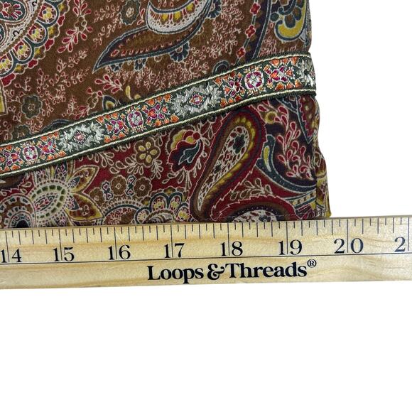 Y2K Vintage Paisley Pencil Skirt 4 | Whimsigoth Earthy Boho Academic USA Made - Picture 14 of 15